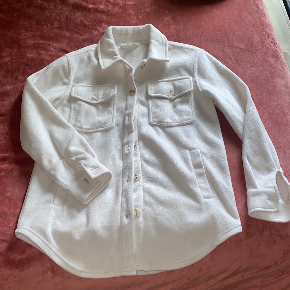 Fleece button up jacket